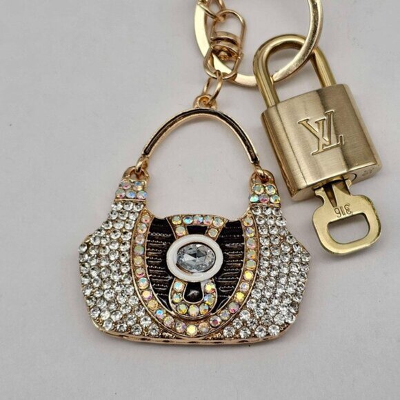 Authentic Louis Vuitton Lock & Key with unbranded Bagcharm, Keycharm, Keychain - Picture 7 of 8